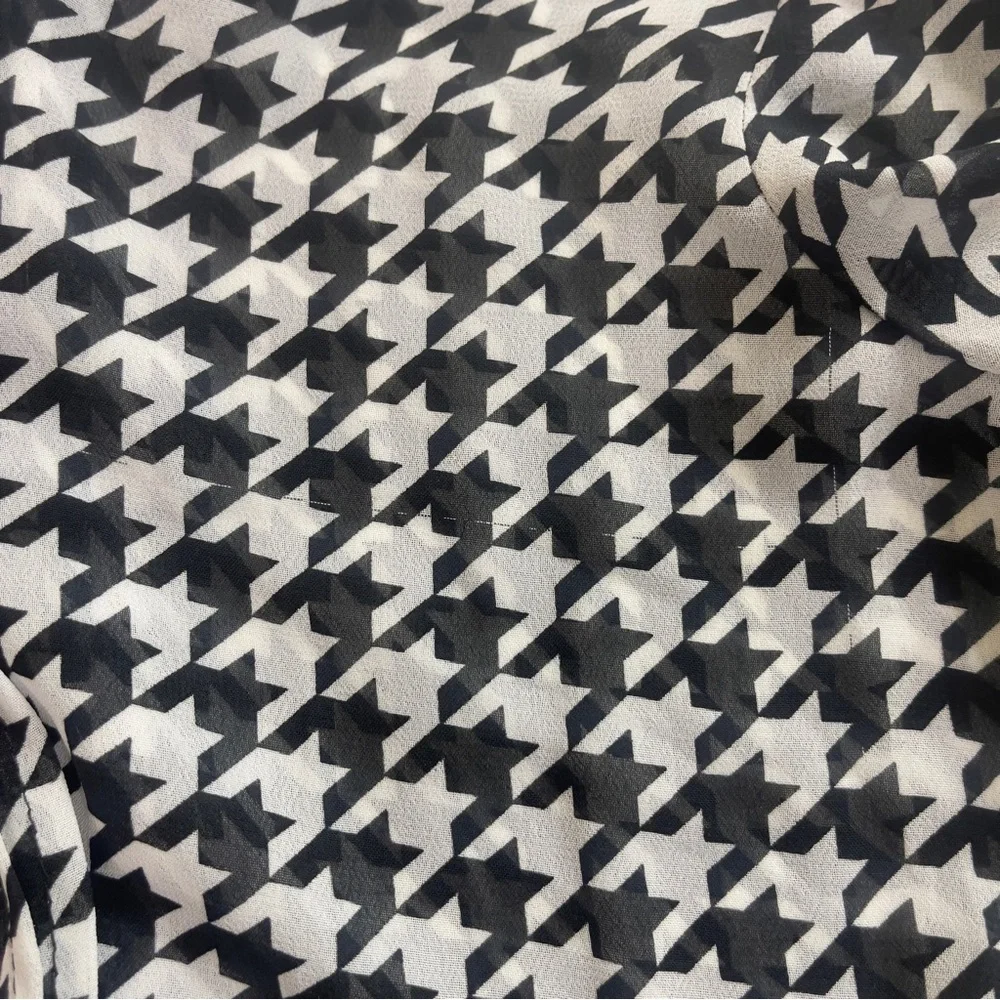Kardashian Kollection Black White Houndstooth Sheer Dress XS - Picture 10 of 10